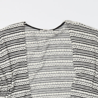 George Womens White Striped  Wrap Jumper One Size