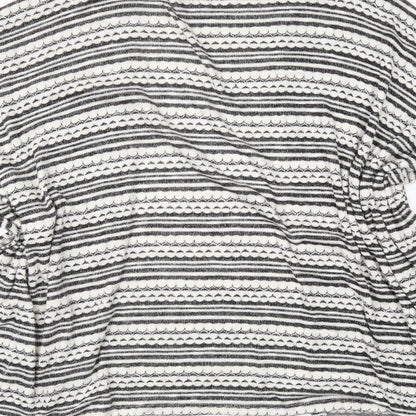 George Womens White Striped  Wrap Jumper One Size