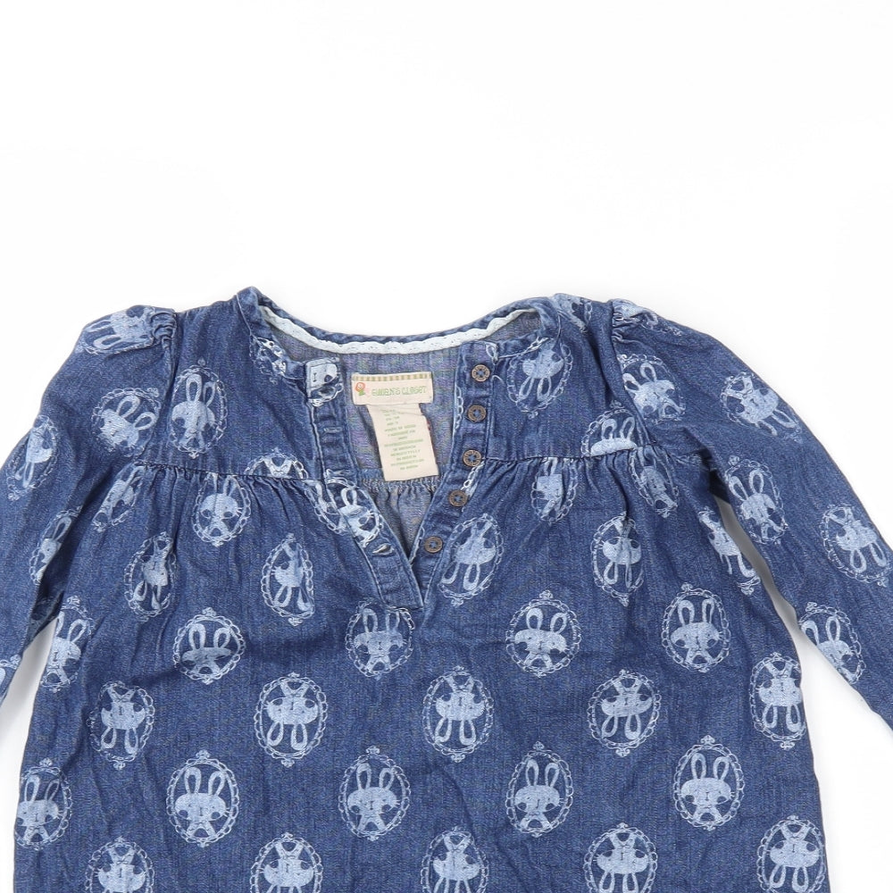 Gillian's Closet Girls Blue  Denim Trapeze & Swing  Size 2-3 Years