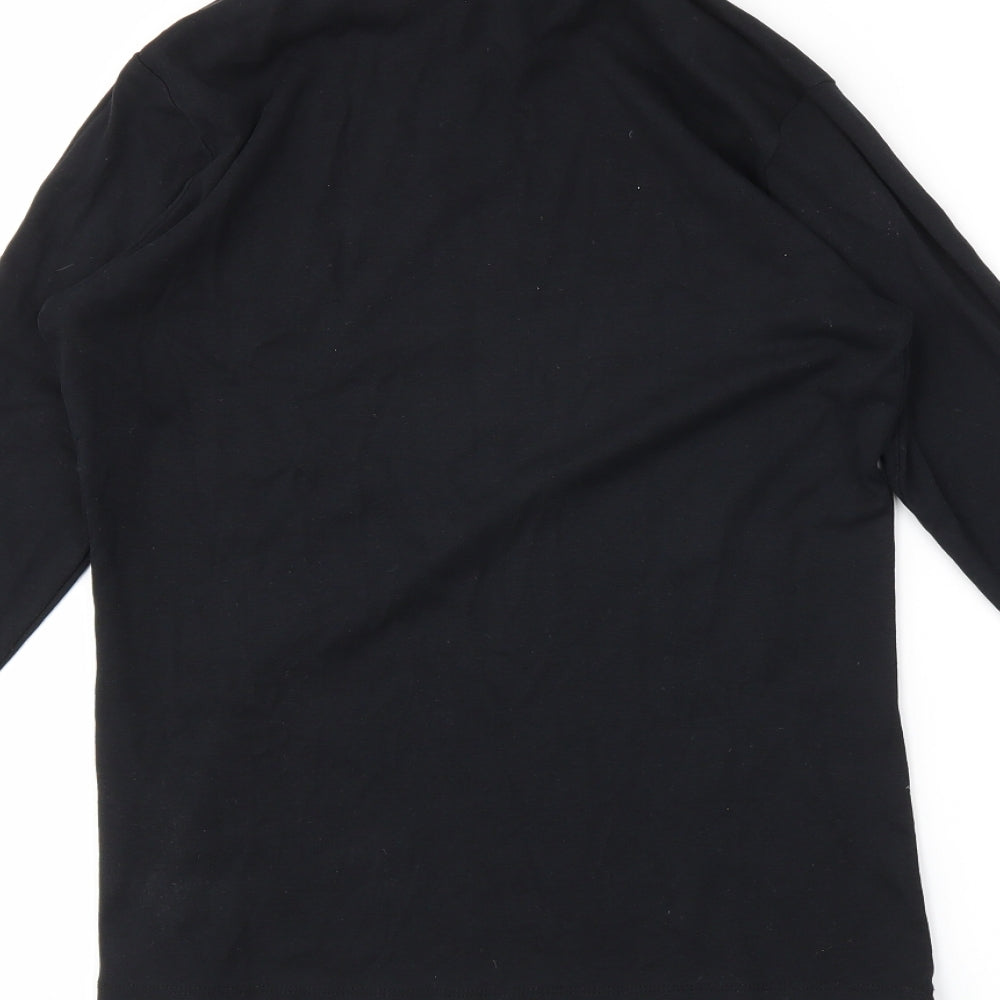 Womens UK Size 16 Essentials Black Tunic T-Shirt