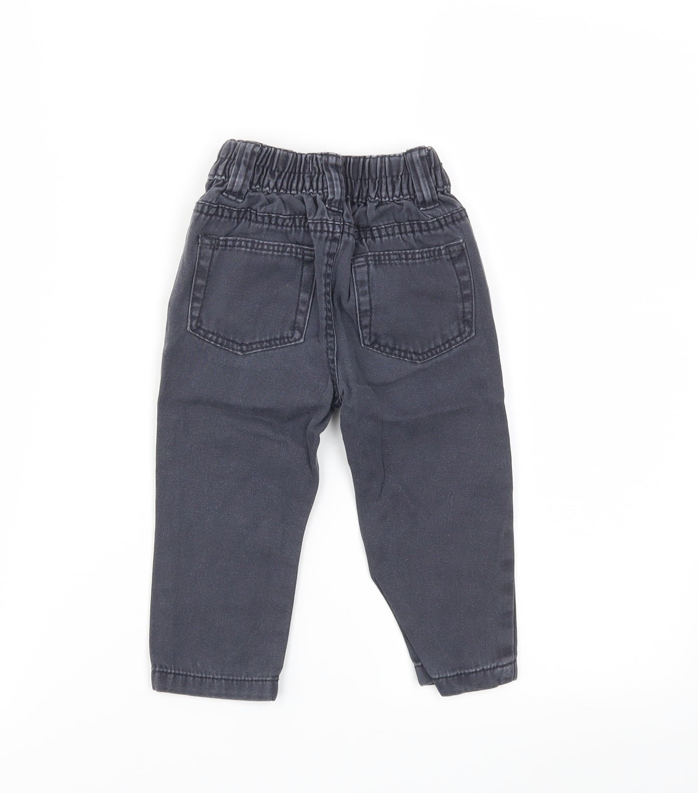 Little Rebel Boys Blue  Denim Snow Pants Jeans Size 12-18 Months