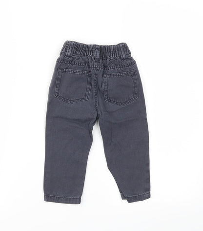 Little Rebel Boys Blue  Denim Snow Pants Jeans Size 12-18 Months