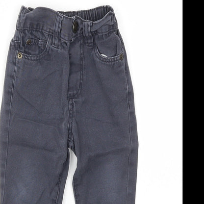 Little Rebel Boys Blue  Denim Snow Pants Jeans Size 12-18 Months