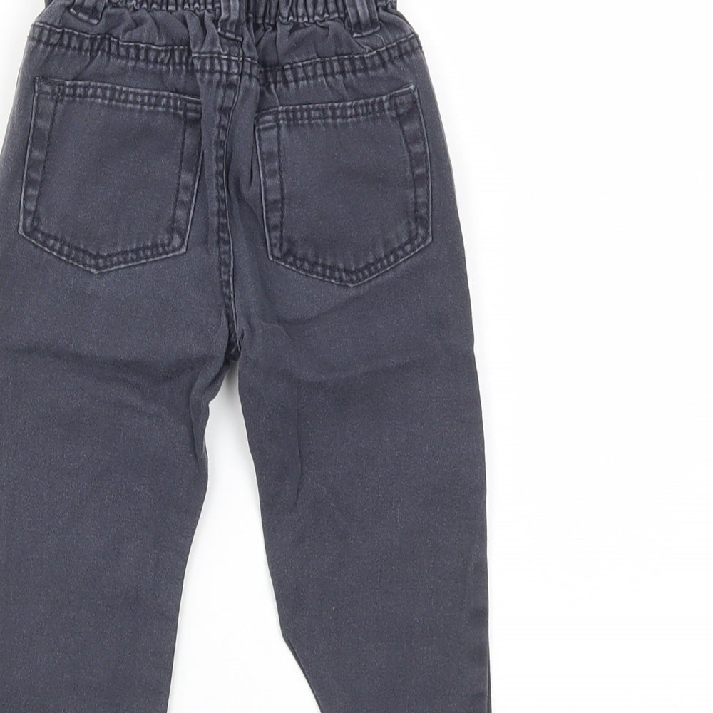 Little Rebel Boys Blue  Denim Snow Pants Jeans Size 12-18 Months