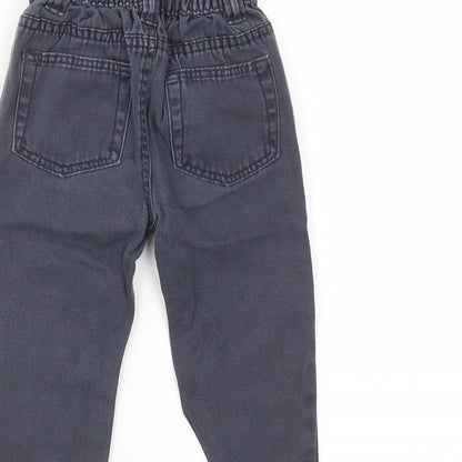 Little Rebel Boys Blue  Denim Snow Pants Jeans Size 12-18 Months