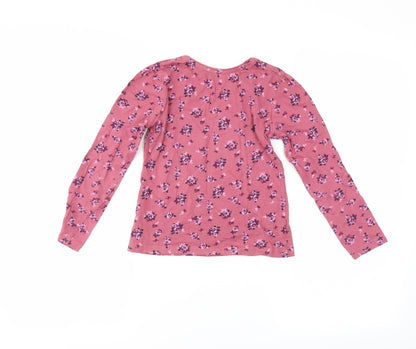 Primark Girls Red Floral  Basic T-Shirt Size 6-7 Years