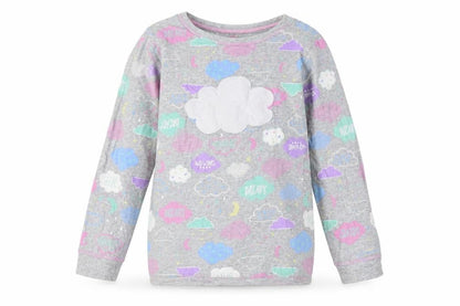 Tu Girls Grey Solid  Capri Pyjama Top Size 8-9 Years