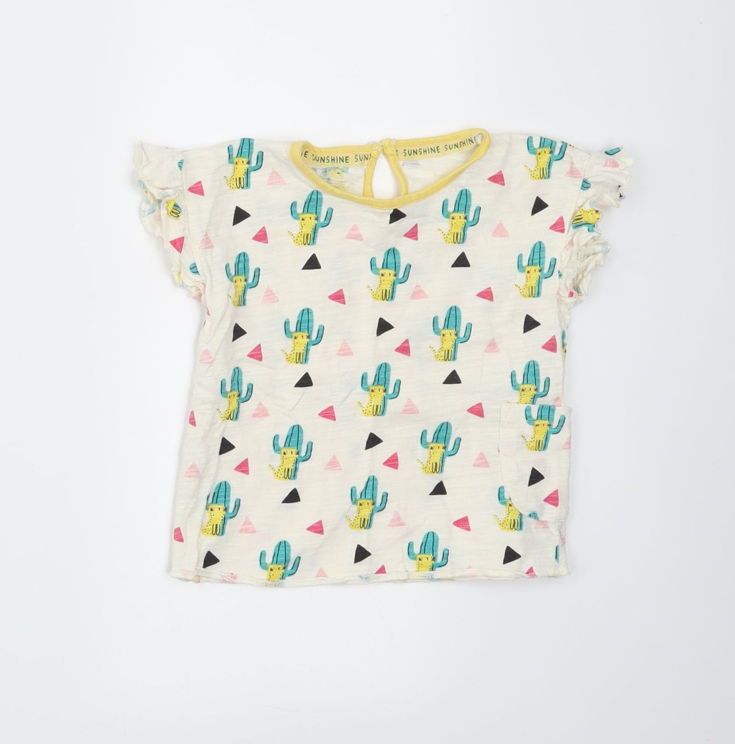 Mini Club Girls Beige   Basic T-Shirt Size 12-18 Months