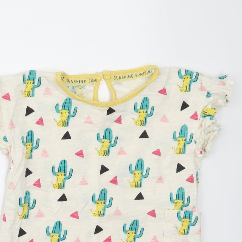 Mini Club Girls Beige   Basic T-Shirt Size 12-18 Months