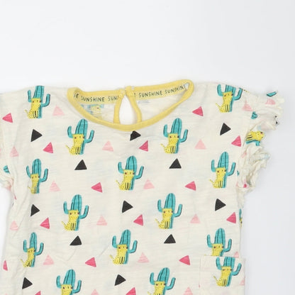 Mini Club Girls Beige   Basic T-Shirt Size 12-18 Months
