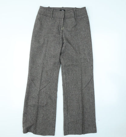 Womens UK Size 12 Preworn Regular Fit Dress Pants Brown Trousers