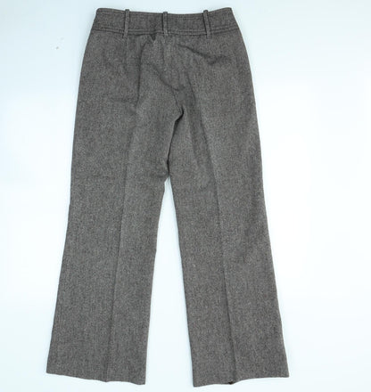 Womens UK Size 12 Preworn Regular Fit Dress Pants Brown Trousers