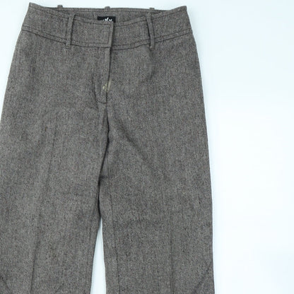 Womens UK Size 12 Preworn Regular Fit Dress Pants Brown Trousers