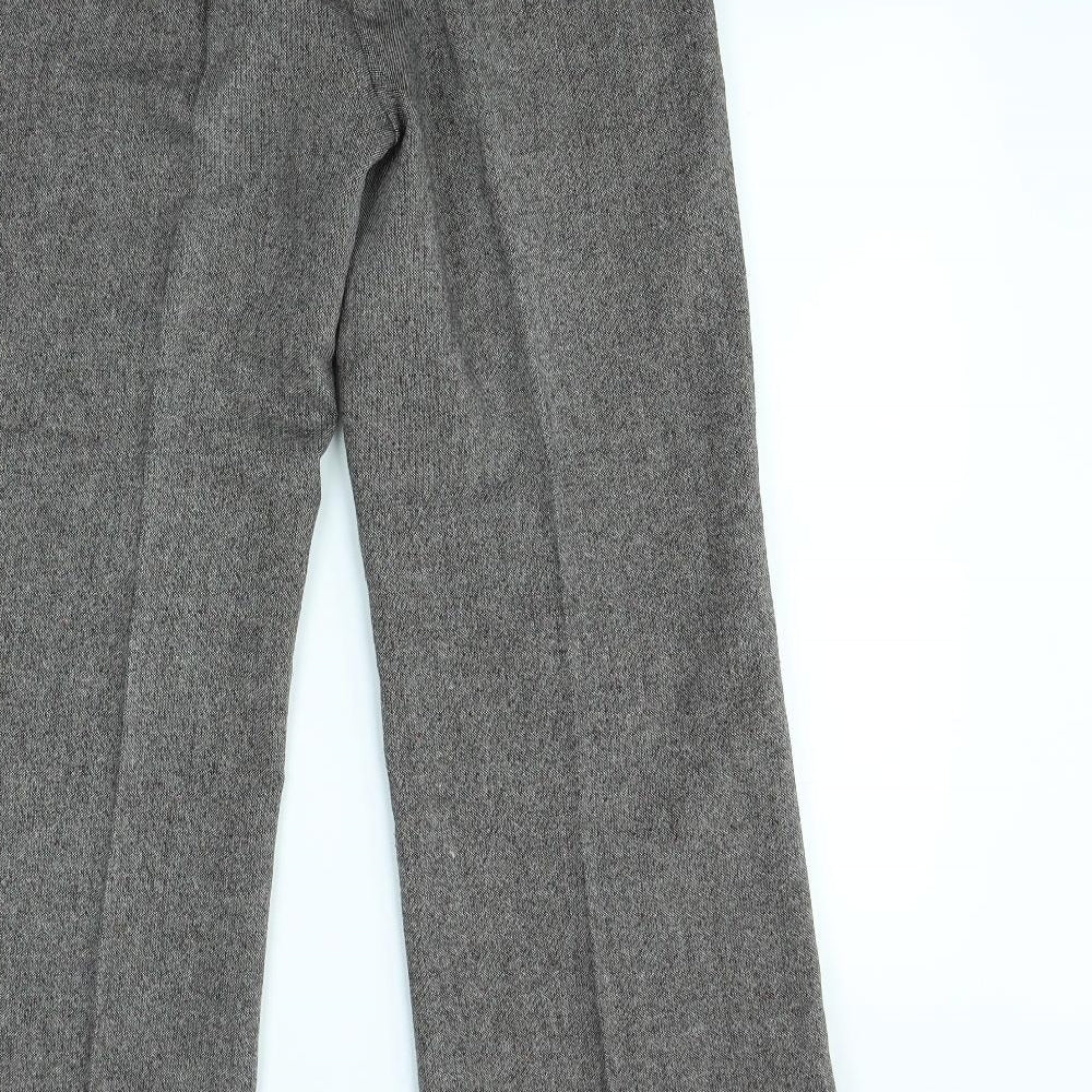 Womens UK Size 12 Preworn Regular Fit Dress Pants Brown Trousers