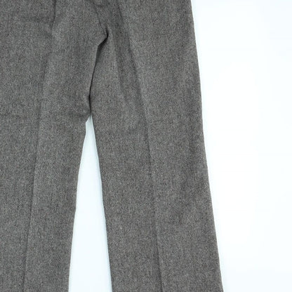 Womens UK Size 12 Preworn Regular Fit Dress Pants Brown Trousers