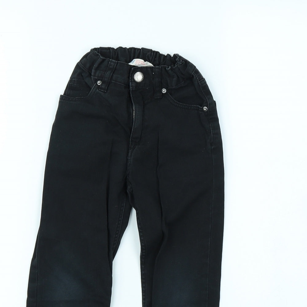 H&M Girls Black   Straight Jeans Size 4 Years