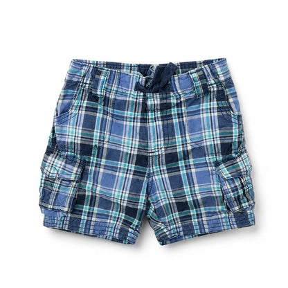 George Boys Blue Check  Chino Shorts Size 2 Years