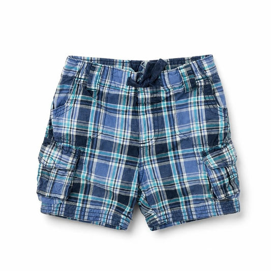 George Boys Blue Check  Chino Shorts Size 2 Years