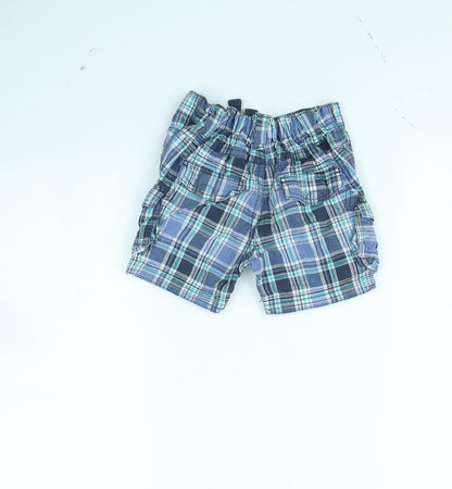 George Boys Blue Check  Chino Shorts Size 2 Years