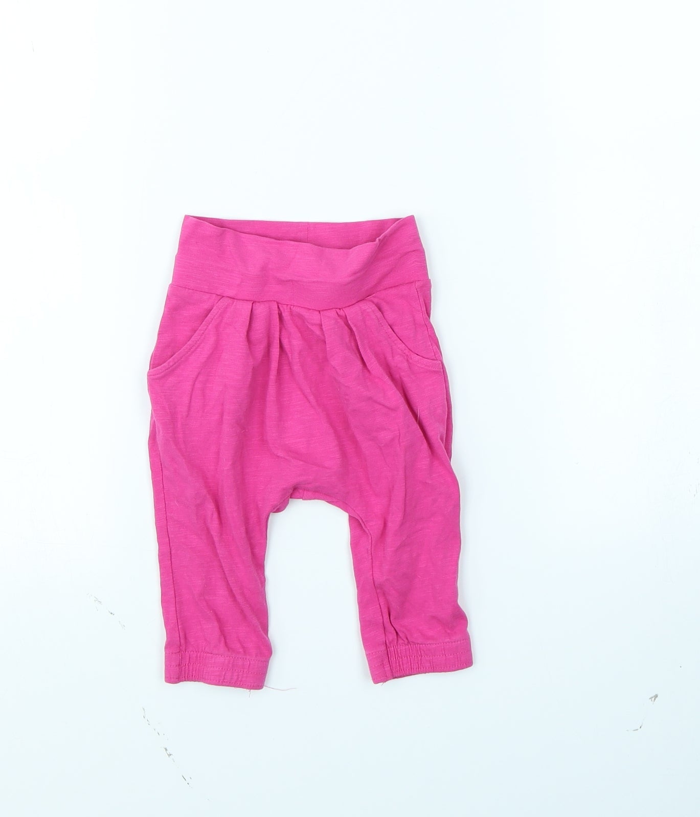 Nutmeg Girls Pink   Jogger Trousers Size 3-6 Months