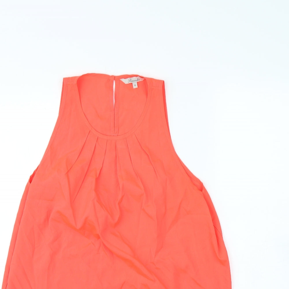 Womens UK Size 16 Peacocks Orange Basic Tank
