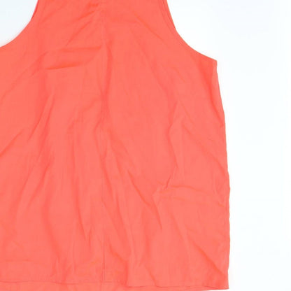 Womens UK Size 16 Peacocks Orange Basic Tank