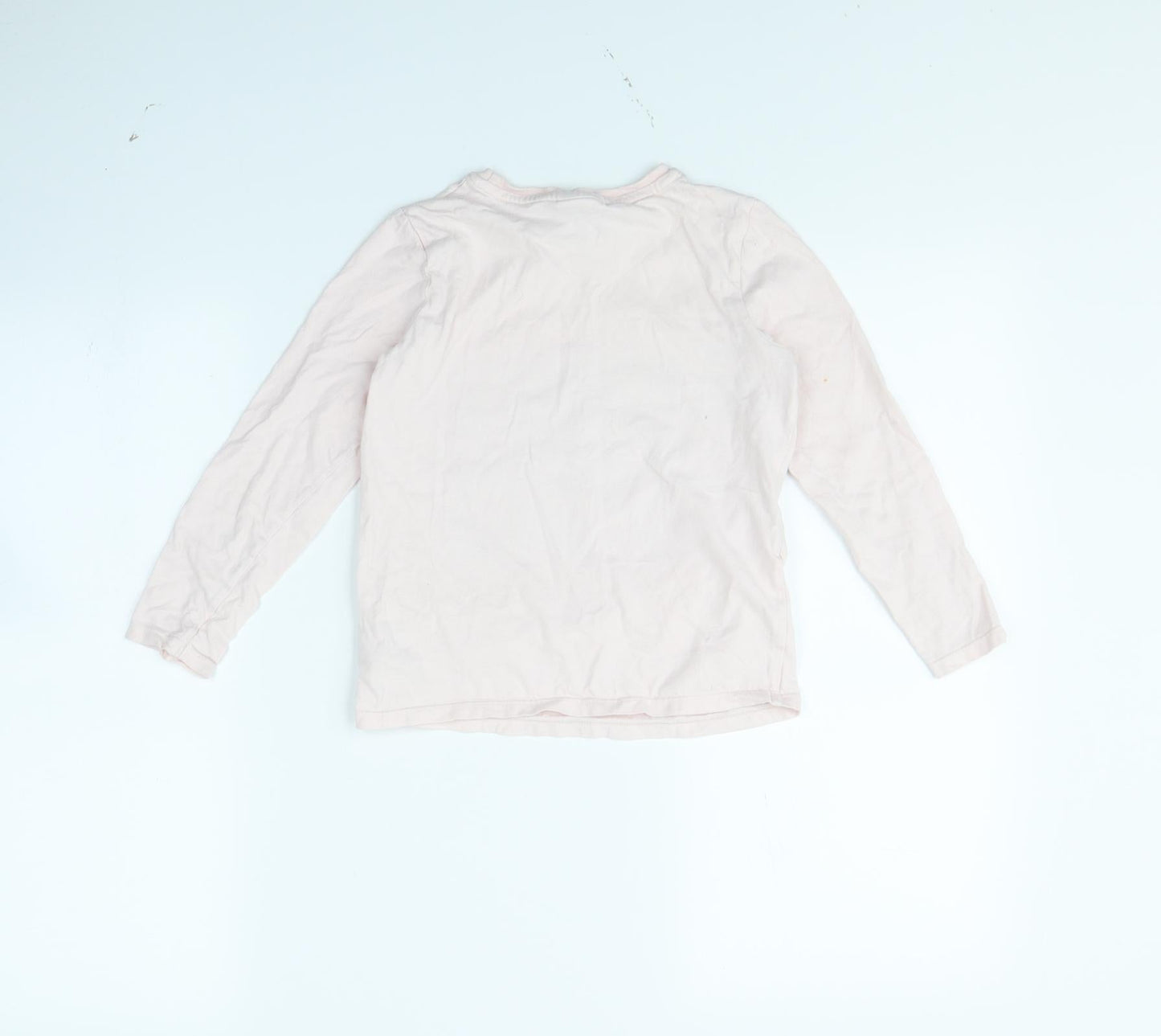 George Girls Pink   Basic T-Shirt Size 7 Years  - Unicorn