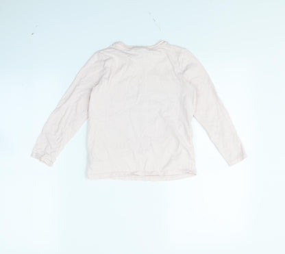 George Girls Pink   Basic T-Shirt Size 7 Years  - Unicorn