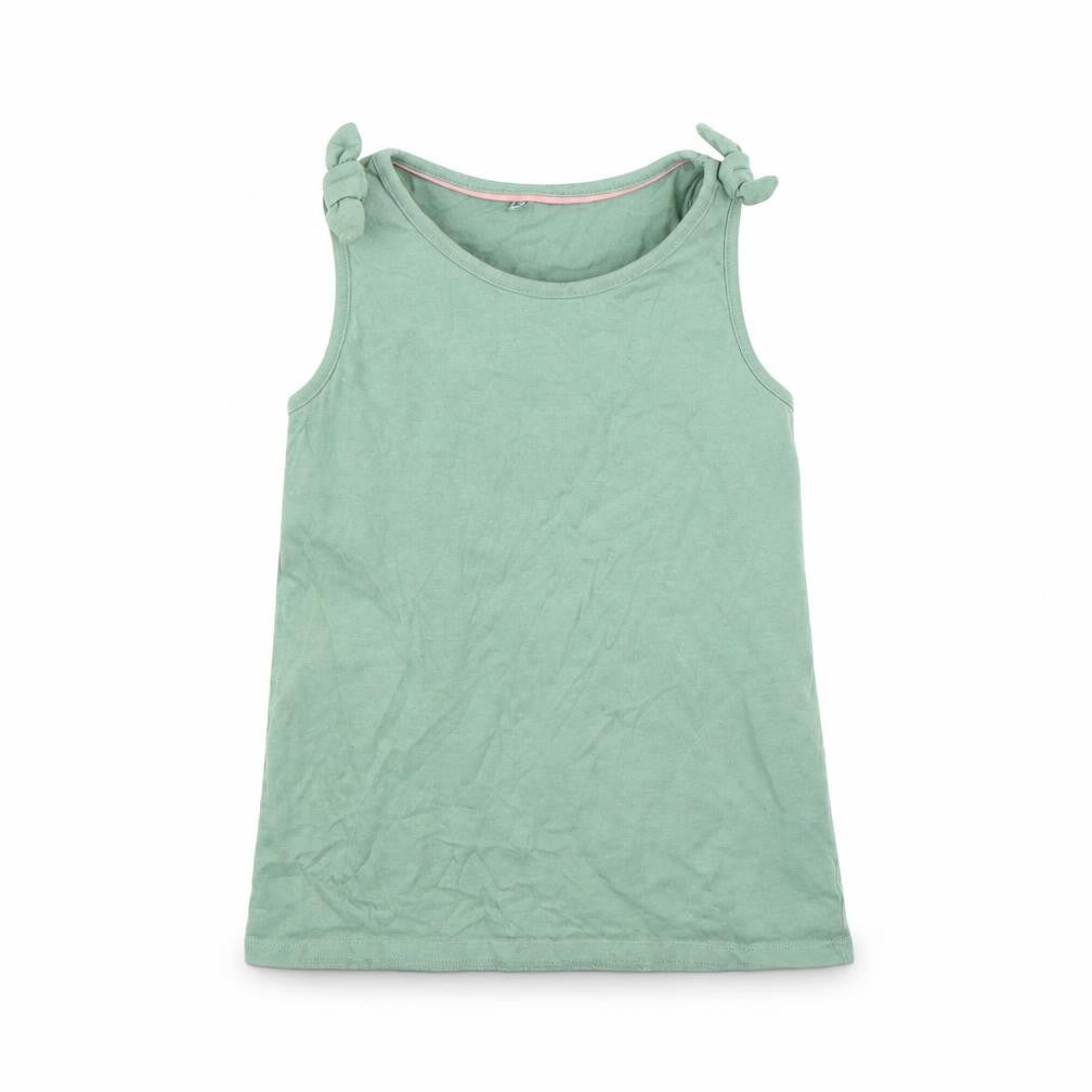 Front view of George girls’ green basic tank, size 8, years