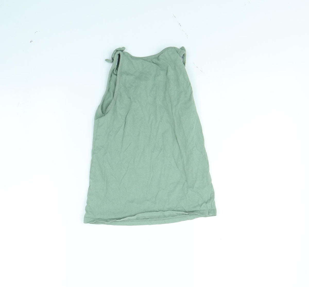 Back view of George girls’ green basic tank, size 8, years