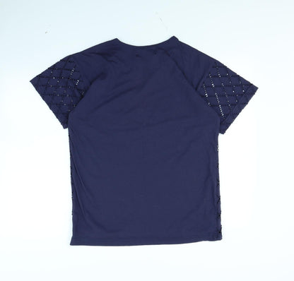 Womens UK Size S Preworn Purple Basic T-Shirt
