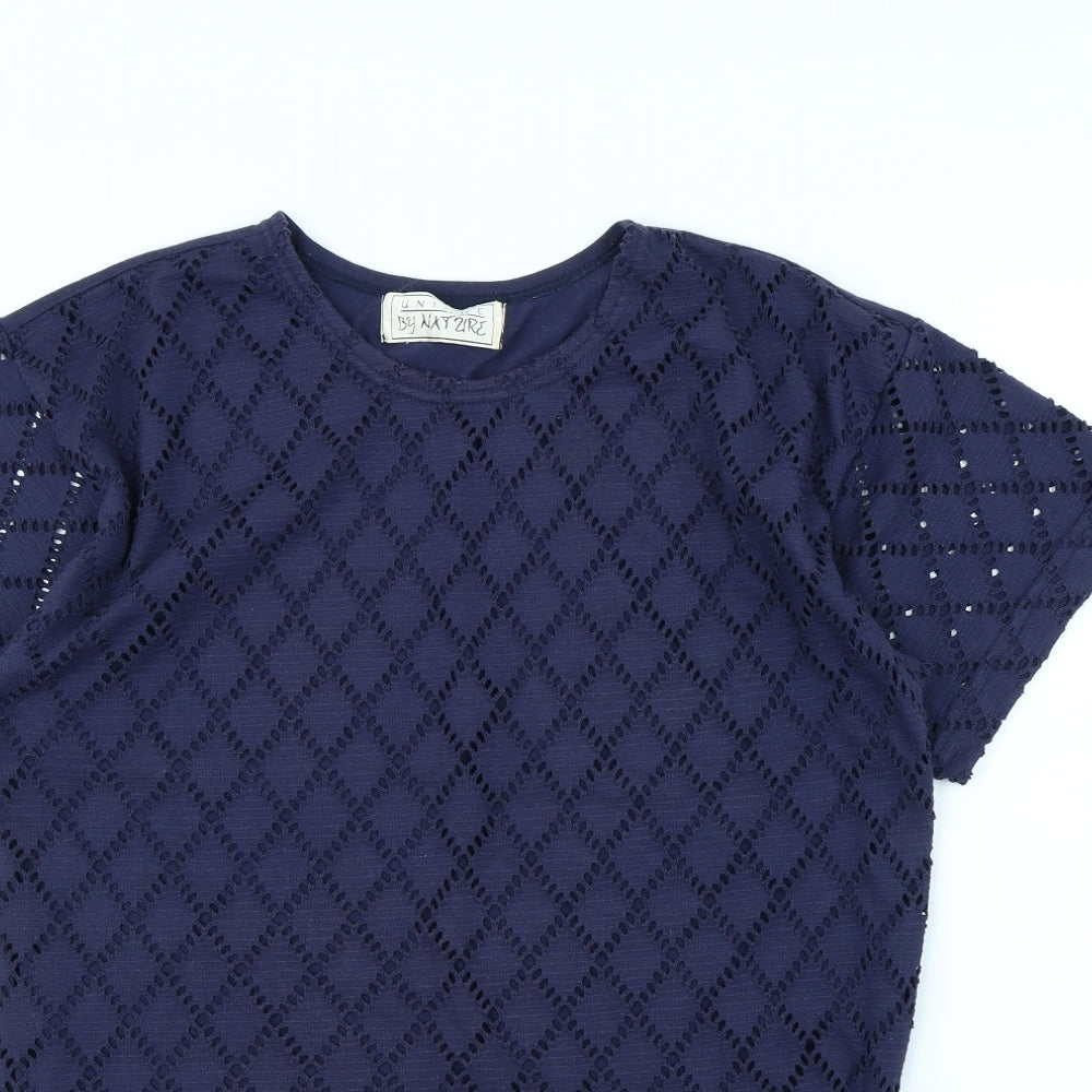 Womens UK Size S Preworn Purple Basic T-Shirt
