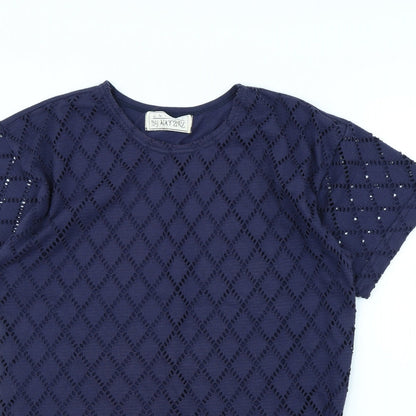 Womens UK Size S Preworn Purple Basic T-Shirt
