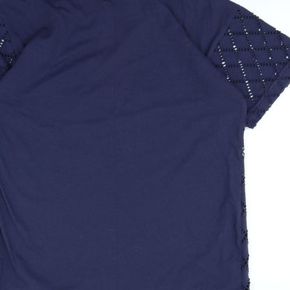 Womens UK Size S Preworn Purple Basic T-Shirt