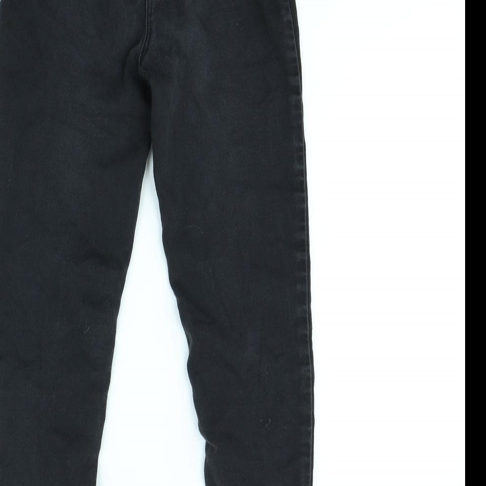 Preworn Girls Black   Straight Jeans Size 7 Years