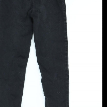 Preworn Girls Black   Straight Jeans Size 7 Years
