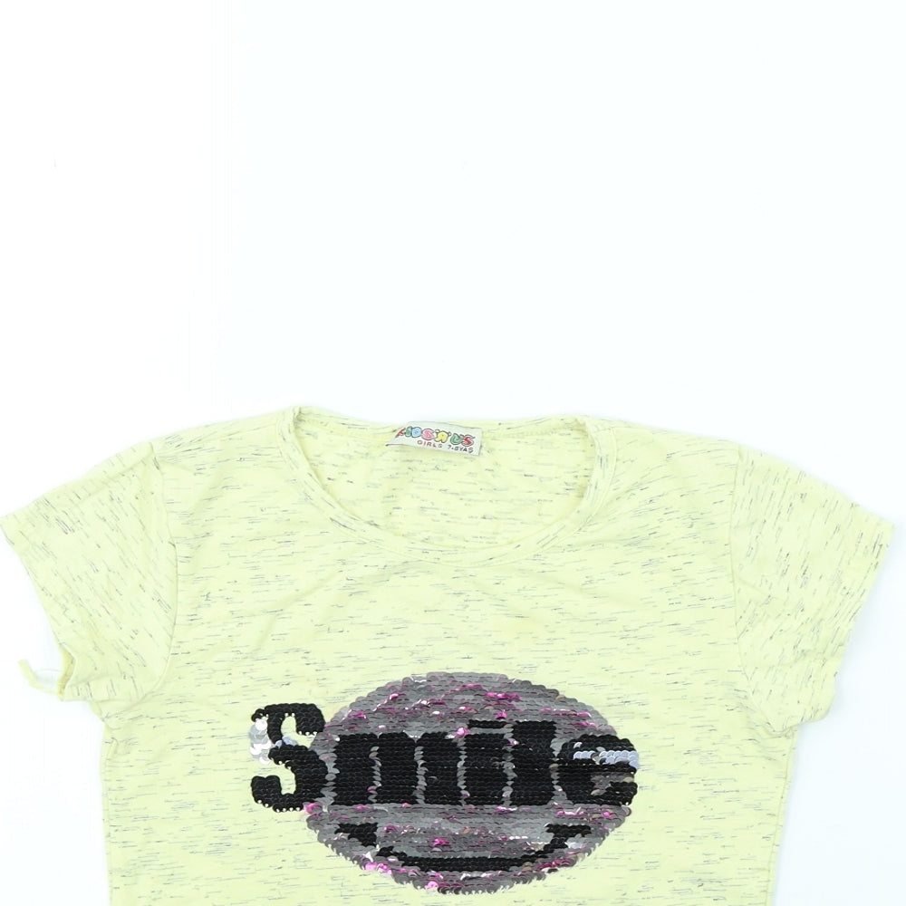 Kids r us Girls Yellow   Basic T-Shirt Size 7 Years