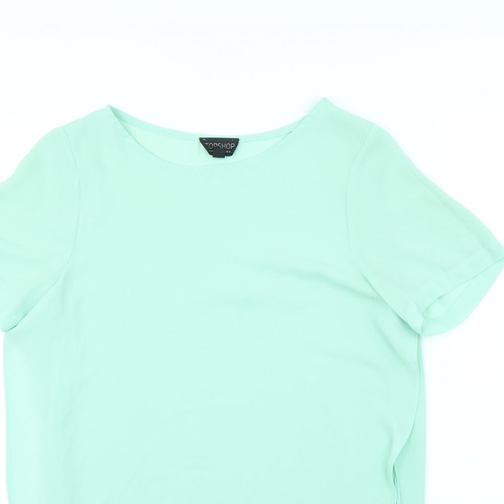 Topshop Womens Green   Basic Tank Size 6