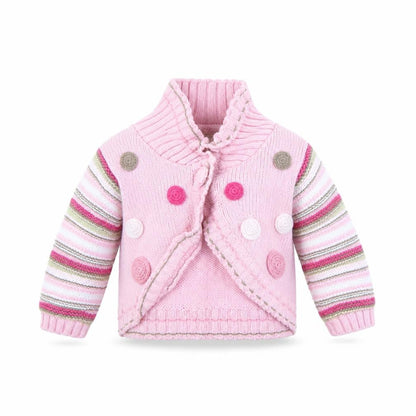 Front view of Preworn girls’ pink jacket, size 0-3, months
