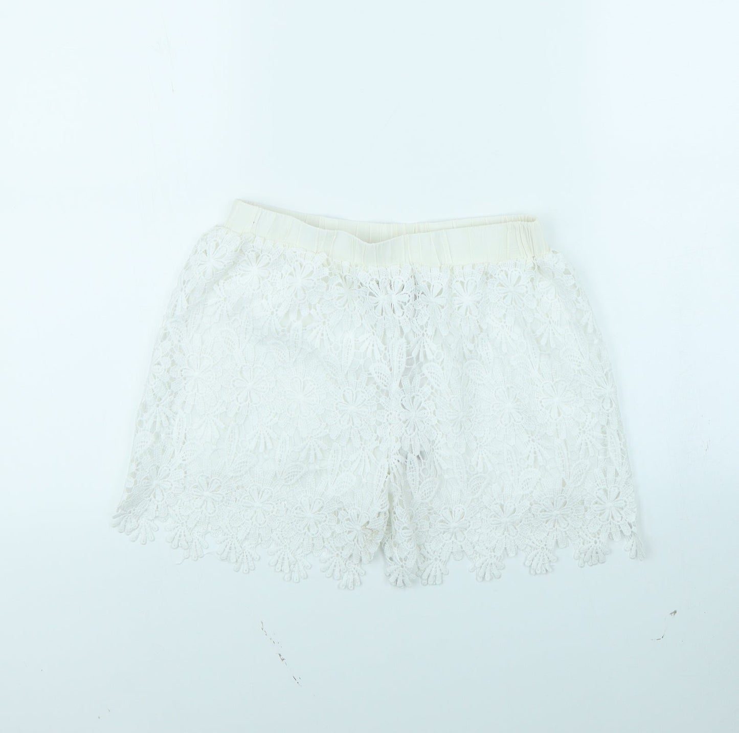 Zanzea Womens White   Cut-Off Shorts Size S