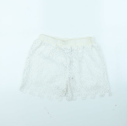 Zanzea Womens White   Cut-Off Shorts Size S