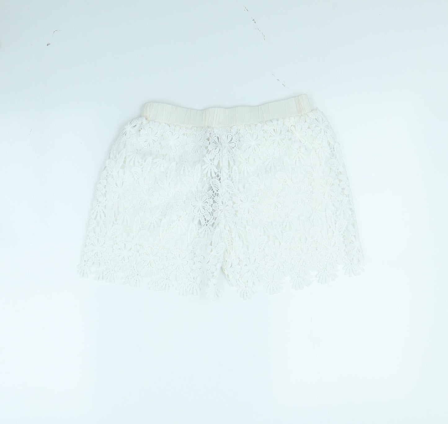 Zanzea Womens White   Cut-Off Shorts Size S