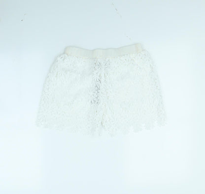 Zanzea Womens White   Cut-Off Shorts Size S