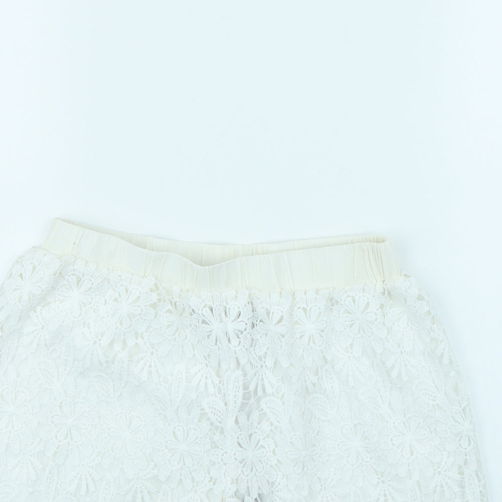 Zanzea Womens White   Cut-Off Shorts Size S