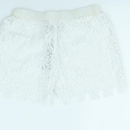 Zanzea Womens White   Cut-Off Shorts Size S
