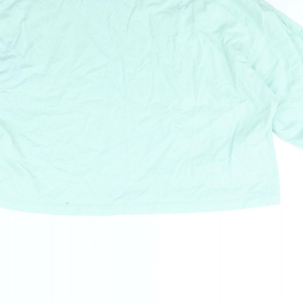 Womens UK Size S H&M Green Cropped T-Shirt