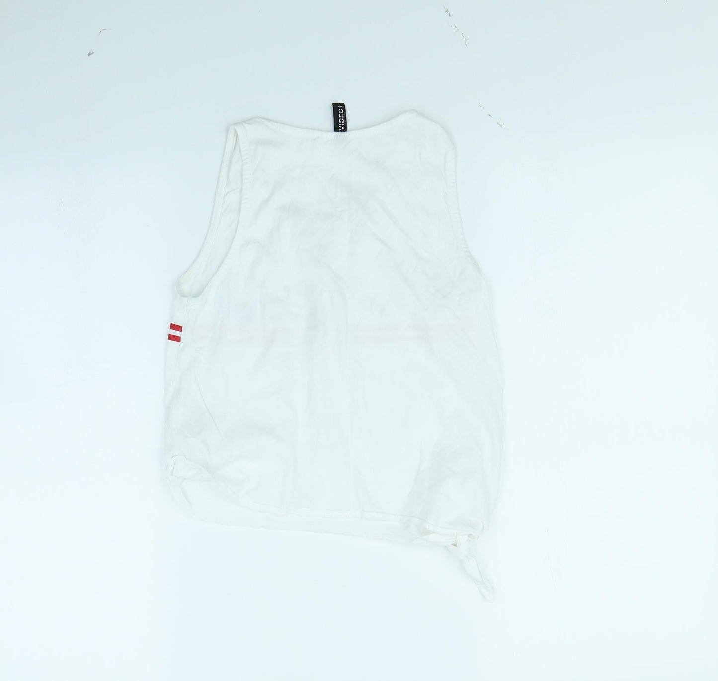 Womens UK Size XS Divided White Basic Tank