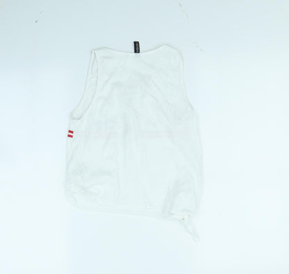Womens UK Size XS Divided White Basic Tank