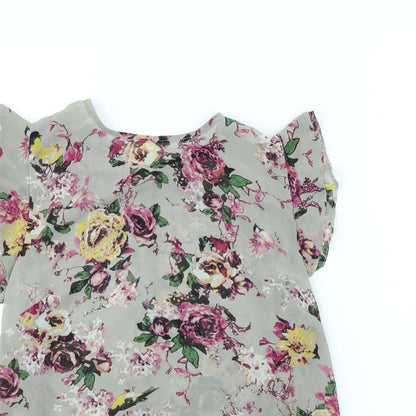 Womens UK Size 10 Atmosphere Grey Basic Blouse