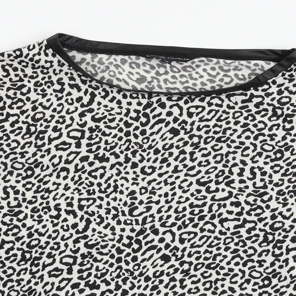Womens UK Size 16 Candy Couture White Basic T-Shirt